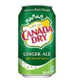 Canada Dry Ginger Ale | 330ml – 355ml Cans | Premium Sparkling Soft Drink | 100% Natural Flavour