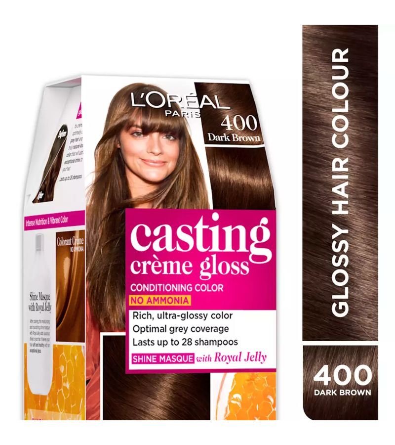 3 L’Oréal Casting Crème Gloss Hair Color – Chatain N400 (Dark Brown)