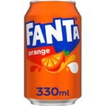 Fanta Orange Soft Drink | 330ml Can | Sparkling Fruity Beverage