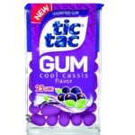 Tic Tac Gum Cool Cassis Flavor | Sugar-Free Chewing Gum | 17.5g