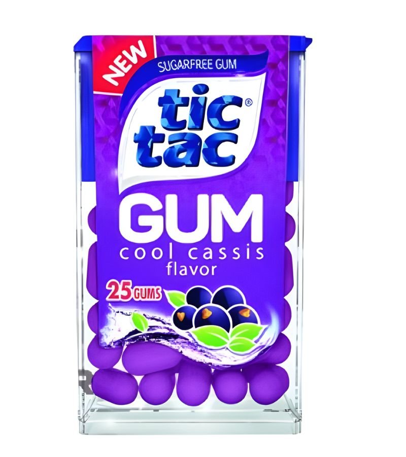 6 Tic Tac Gum Cool Cassis Flavor | Sugar-Free Chewing Gum | 17.5g