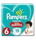 Pampers Baby-Dry Nappy Pants | Size 6 (15+ kg) | 19 Pieces